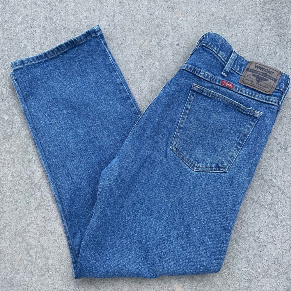 Wrangler Premium Quality Regular Fit Jeans Size 36 Blue Straight Leg
